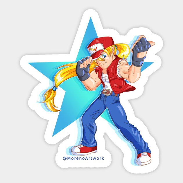 Cute Terry of Fatal Fury Sticker by MorenoArtwork